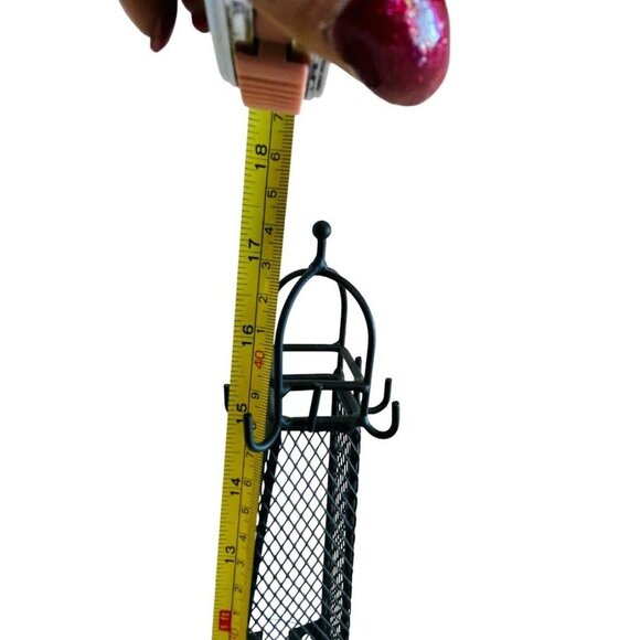 Black Metal Eiffel Tower Jewelry Holder Paris 32 Hooks for Necklace & Bracelets - Picture 15 of 15